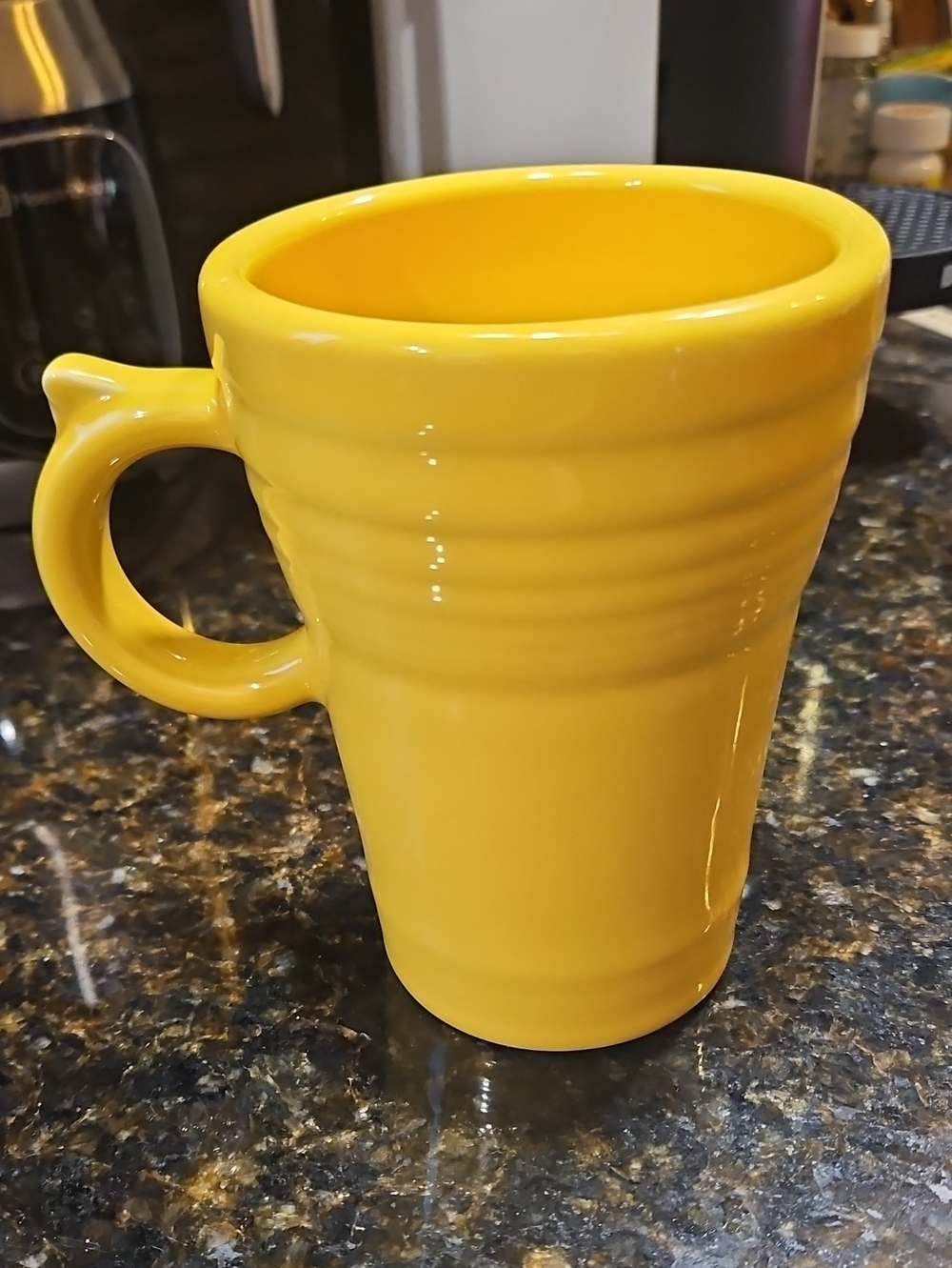 Yellow Fiesta Ceramic Latte Coffee Mug - Bright Yellow Home Dining Mug